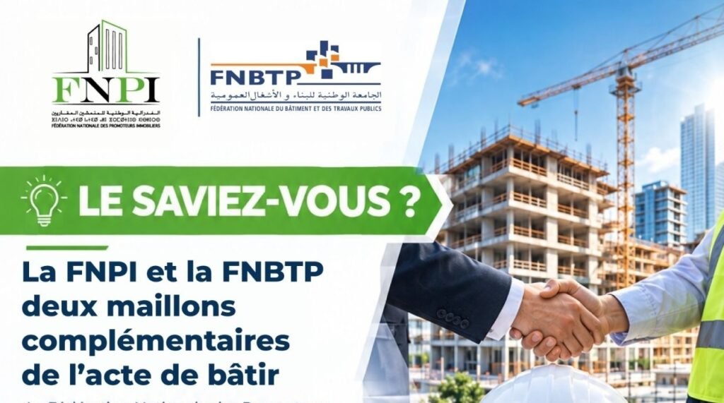 FNPI et FNBTP: deux maillons complémentaires pour renforcer l’acte de bâtir au Maroc